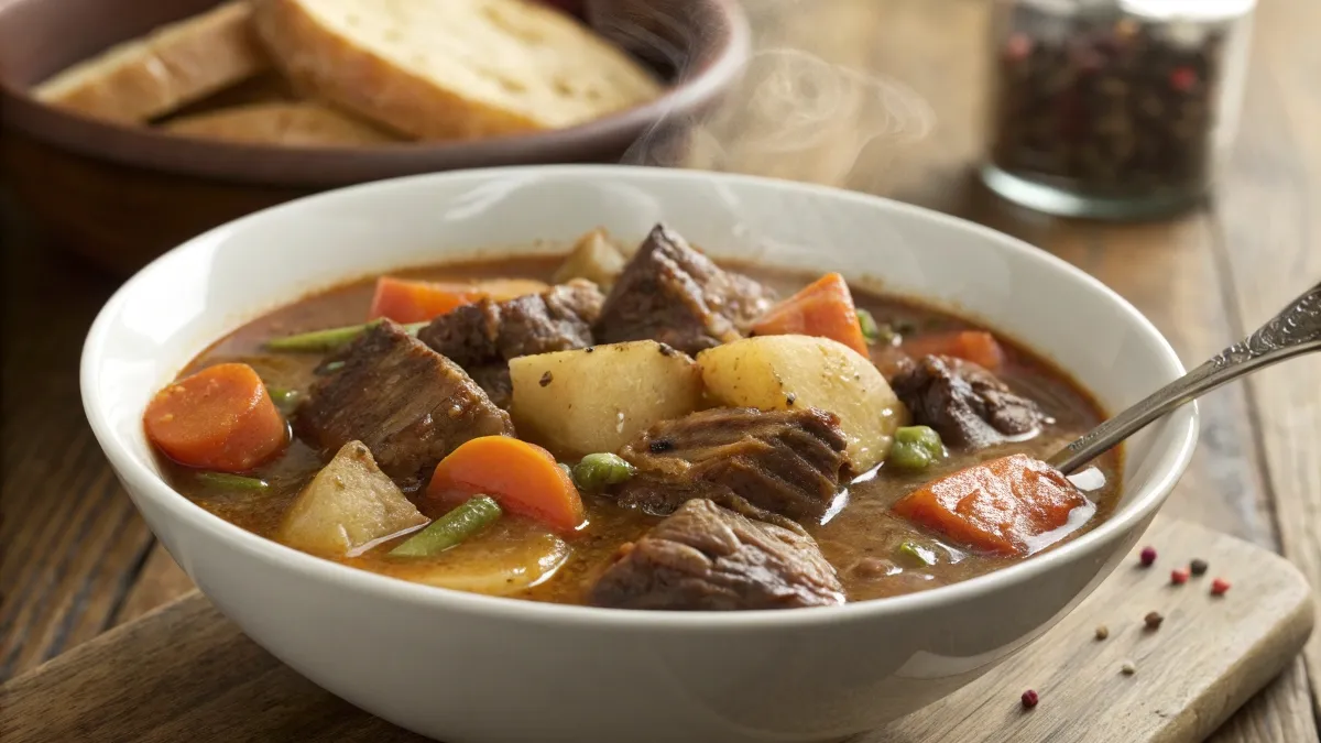 Hearty Beef Stew Recipe with Rustic Vegetables - Warm and Comforting