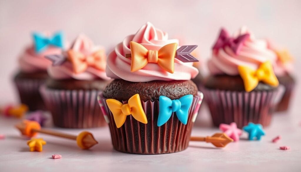 Bow Arrow Cupcake Design