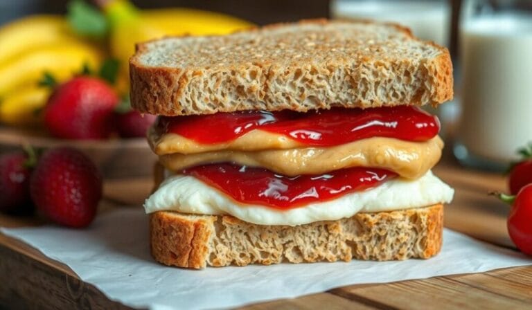 Bread grain peanut butter and jelly recipe