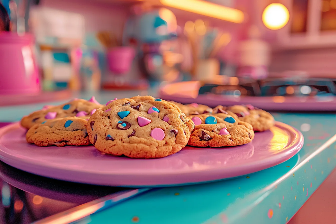 Disney Disney Chocolate Chip Cookie Recipe Metric Measurements featuring a batch of freshly baked chocolate chip cookies with a magical, cozy kitchen atmosphere.