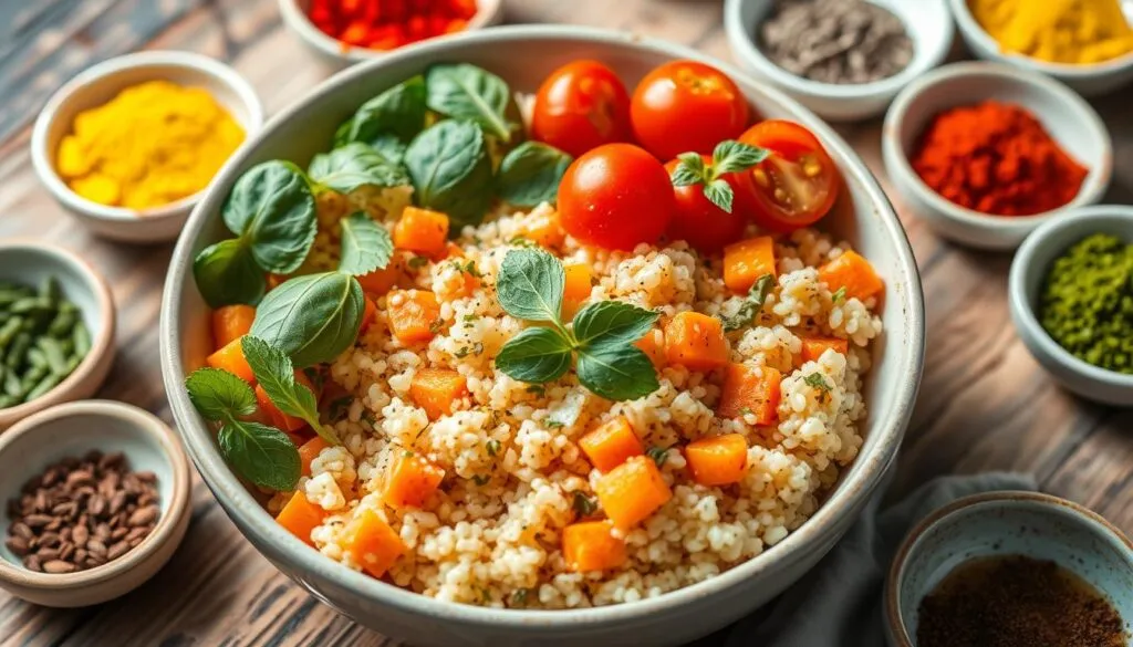 Mediterranean-Couscous-Bowl-with-Carrots-and-Spinach-1024x585