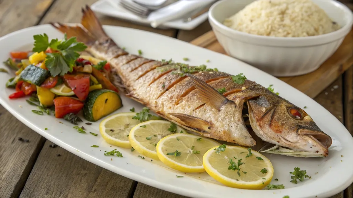 Perfectly Cooked Whole Snapper with Fresh Garnishes