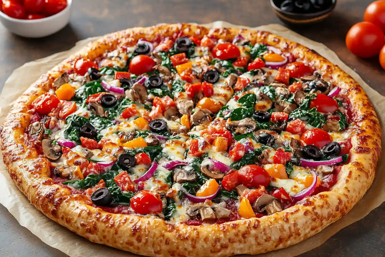 Veggie Pizza Recipe featuring colorful vegetables, crispy crust, and melted cheese Veggie Pizza Recipe featuring colorful vegetables, crispy crust, and melted cheese
