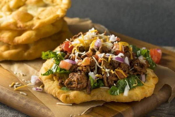 Creating Navajo Tacos with Air Fried Bread