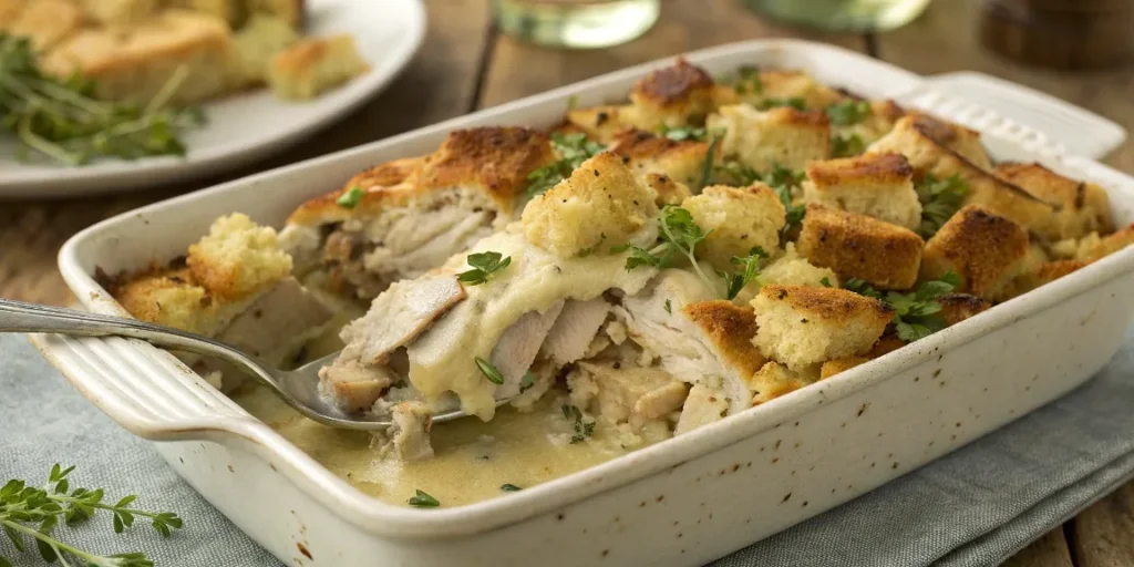 Hearty Chicken Dressing Casserole Recipe - A Classic Comfort Food for Any Meal