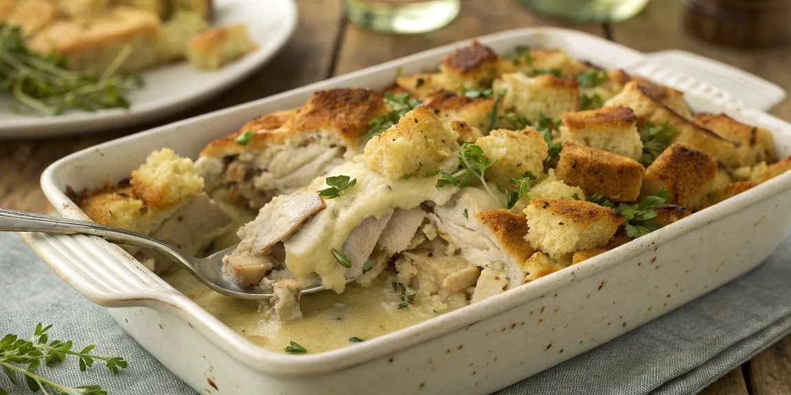 Hearty Chicken Dressing Casserole Recipe - A Classic Comfort Food for Any Meal