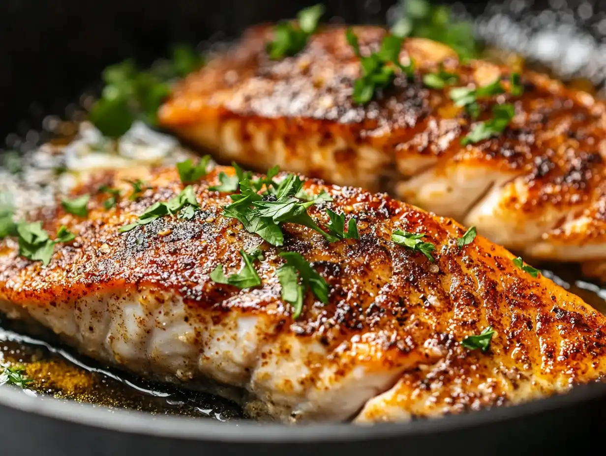 pan-seared red snapper with crispy skin