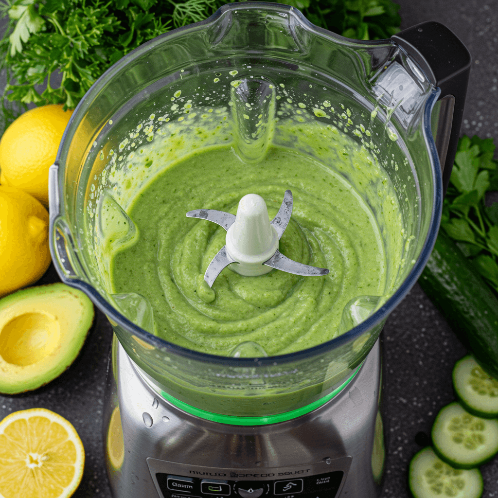 Chilled Cucumber Avocado Soup: How to Make It Vegan-Friendly 5 chilled cucumber avocado soup blending
