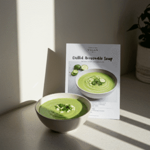 Chilled Cucumber Avocado Soup: How to Make It Vegan-Friendly 2 recipe card with chilled cucumber avocado soup