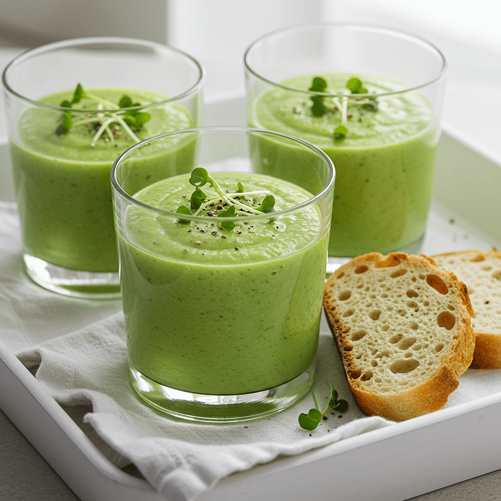 Chilled Cucumber Avocado Soup: How to Make It Vegan-Friendly 6 chilled cucumber avocado soup served