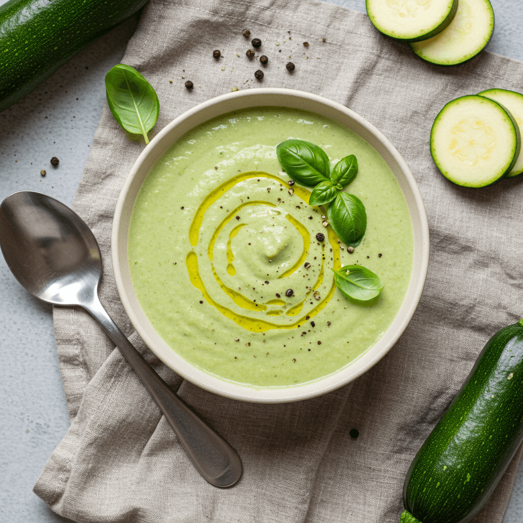 Cold Zucchini Basil Soup: How to Get a Silky Smooth Texture 1 cold zucchini basil soup featured