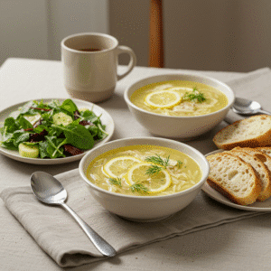 Lemon Chicken Orzo Soup Served Lukewarm: How to Nail It 2 Recipe card for lemon chicken orzo soup served lukewarm