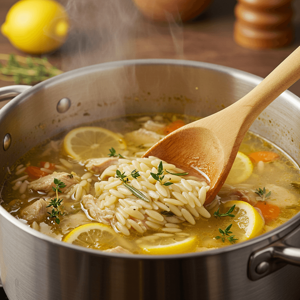 Lemon Chicken Orzo Soup Served Lukewarm: How to Nail It 5 making lemon chicken orzo soup lukewarm