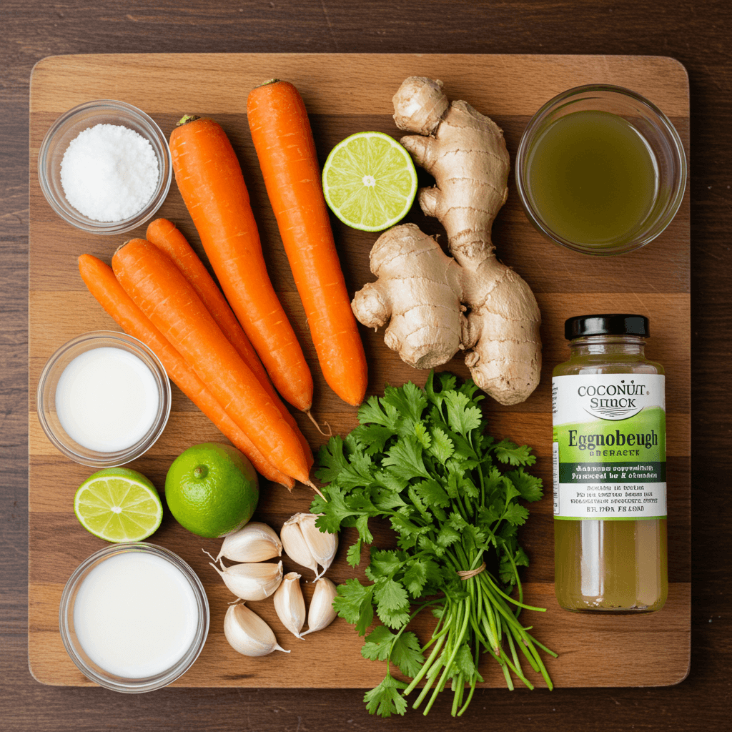 Creamy Chilled Carrot Ginger Soup You’ll Love 4 chilled carrot ginger soup ingredients