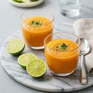 Creamy Chilled Carrot Ginger Soup You’ll Love 2 Chilled Carrot Ginger Soup Recipe Card