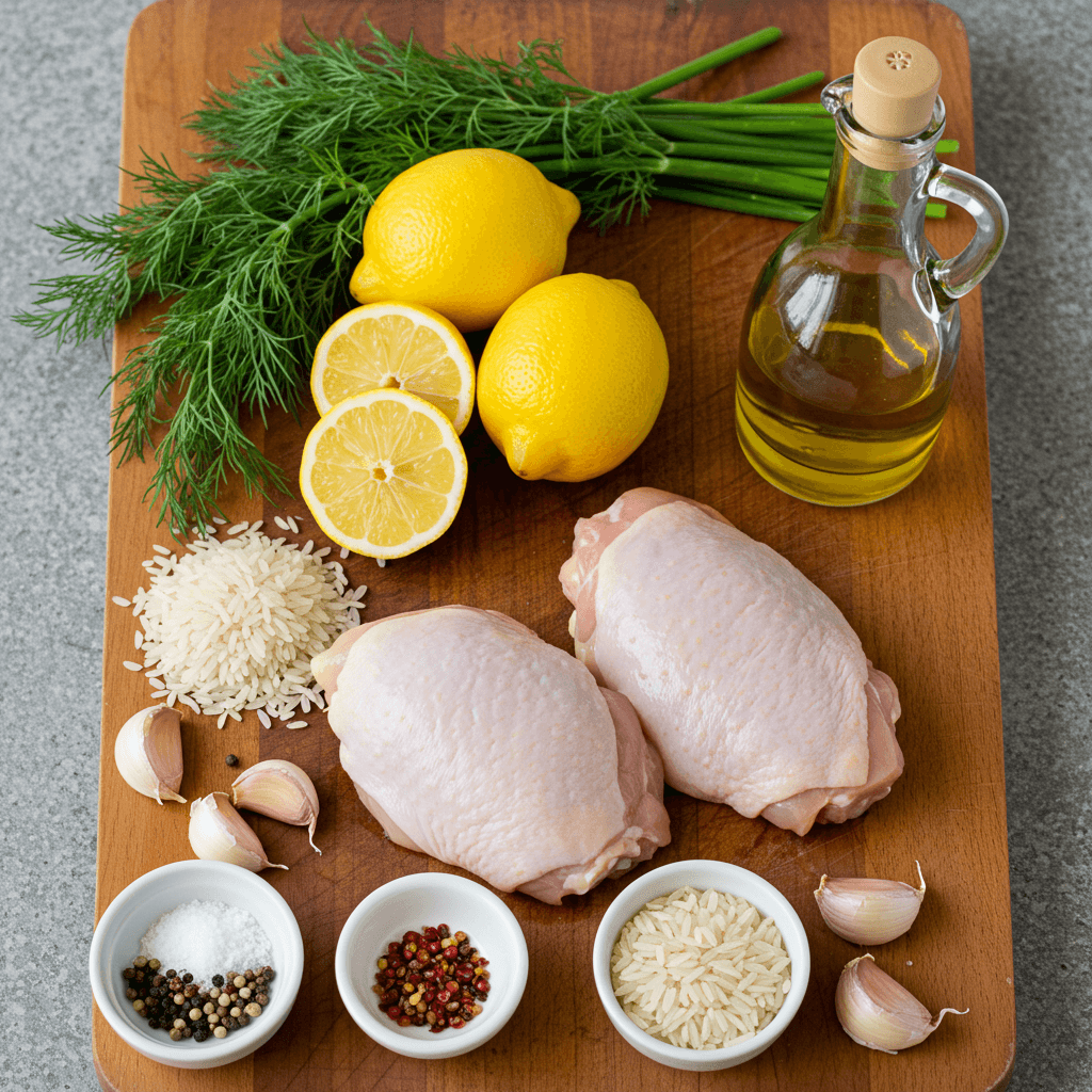 greek chicken lemon rice ingredients