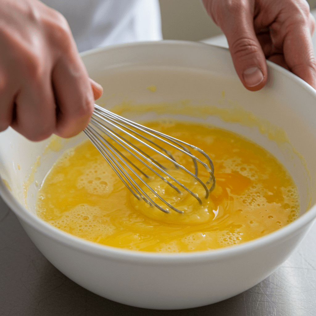 greek lemon rice soup whisking