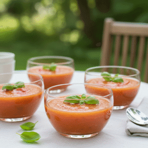 Your New Favorite Roasted Red Pepper And Tomato Cold Soup 2 Roasted Red Pepper and Tomato Cold Soup Recipe Card