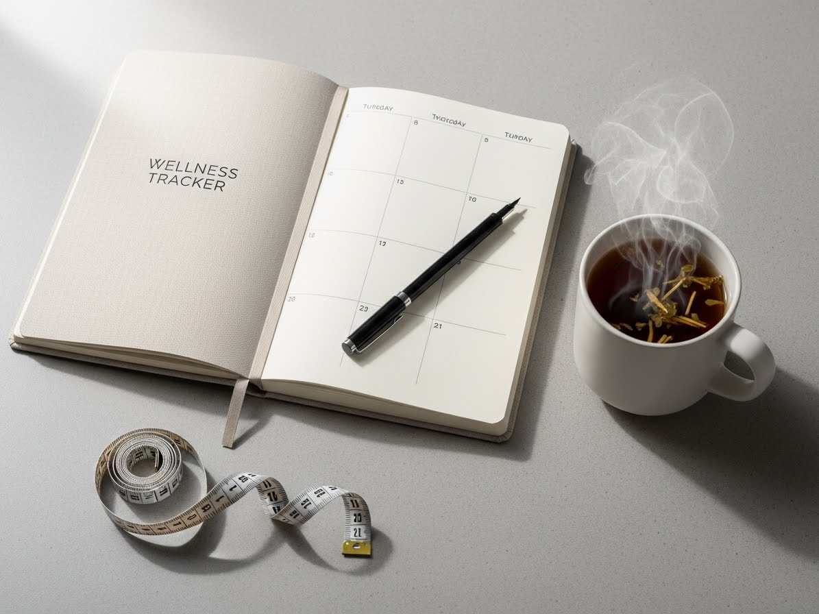 Belly fat loss progress tracker notebook